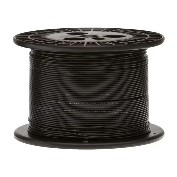 18 AWG Gauge TXL Automotive Stranded Hook Up Wire, 500 ft Length, Black, 0.082